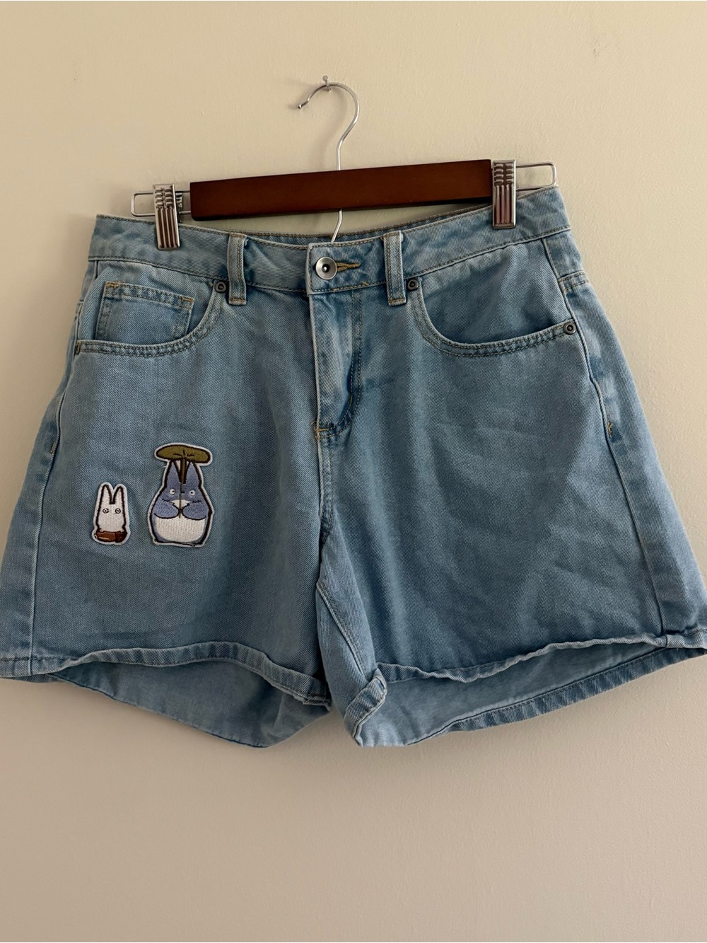 Her Universe My Neighbor Totoro Denim Shorts Blue High Rise Size 3 Retro Chic